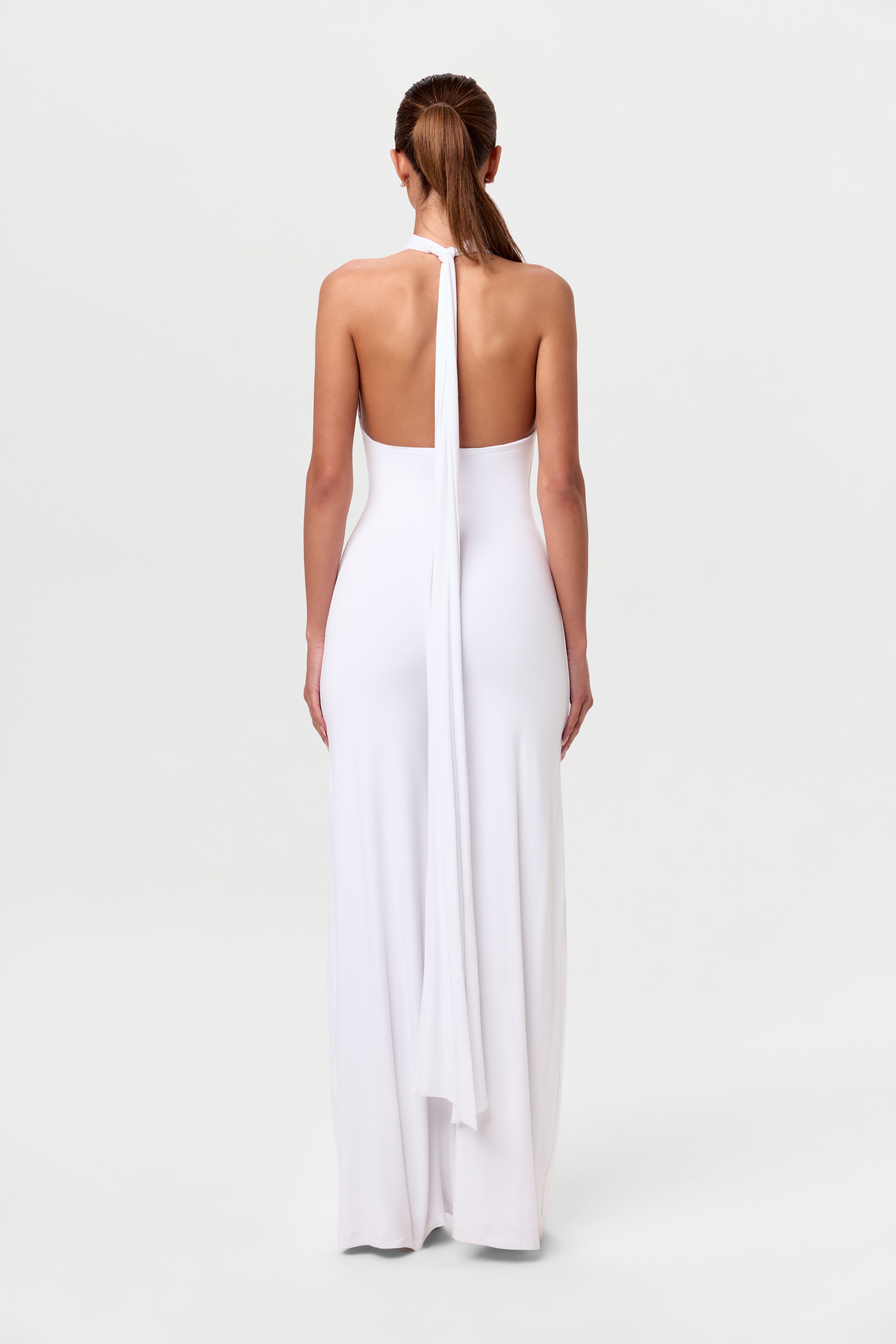 Smooth Halter Wide-Leg Jumpsuit