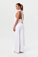 Smooth Halter Wide-Leg Jumpsuit