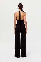 Smooth Halter Wide-Leg Jumpsuit