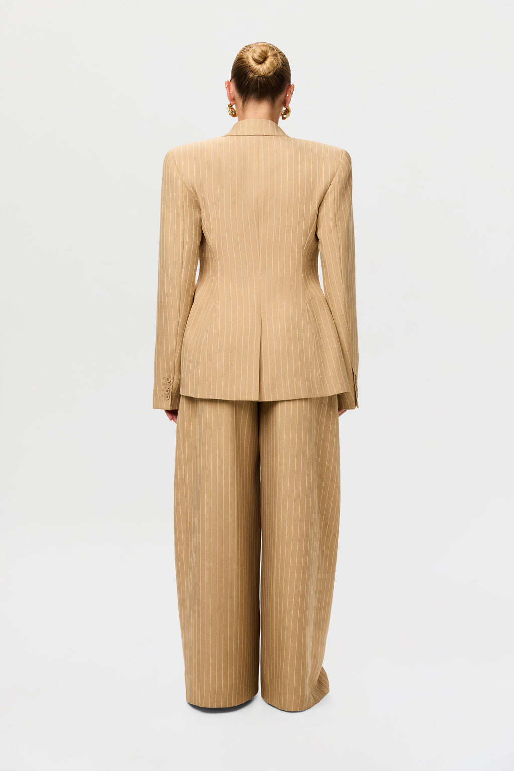 Suiting Pinstripe Wide-Leg Pant