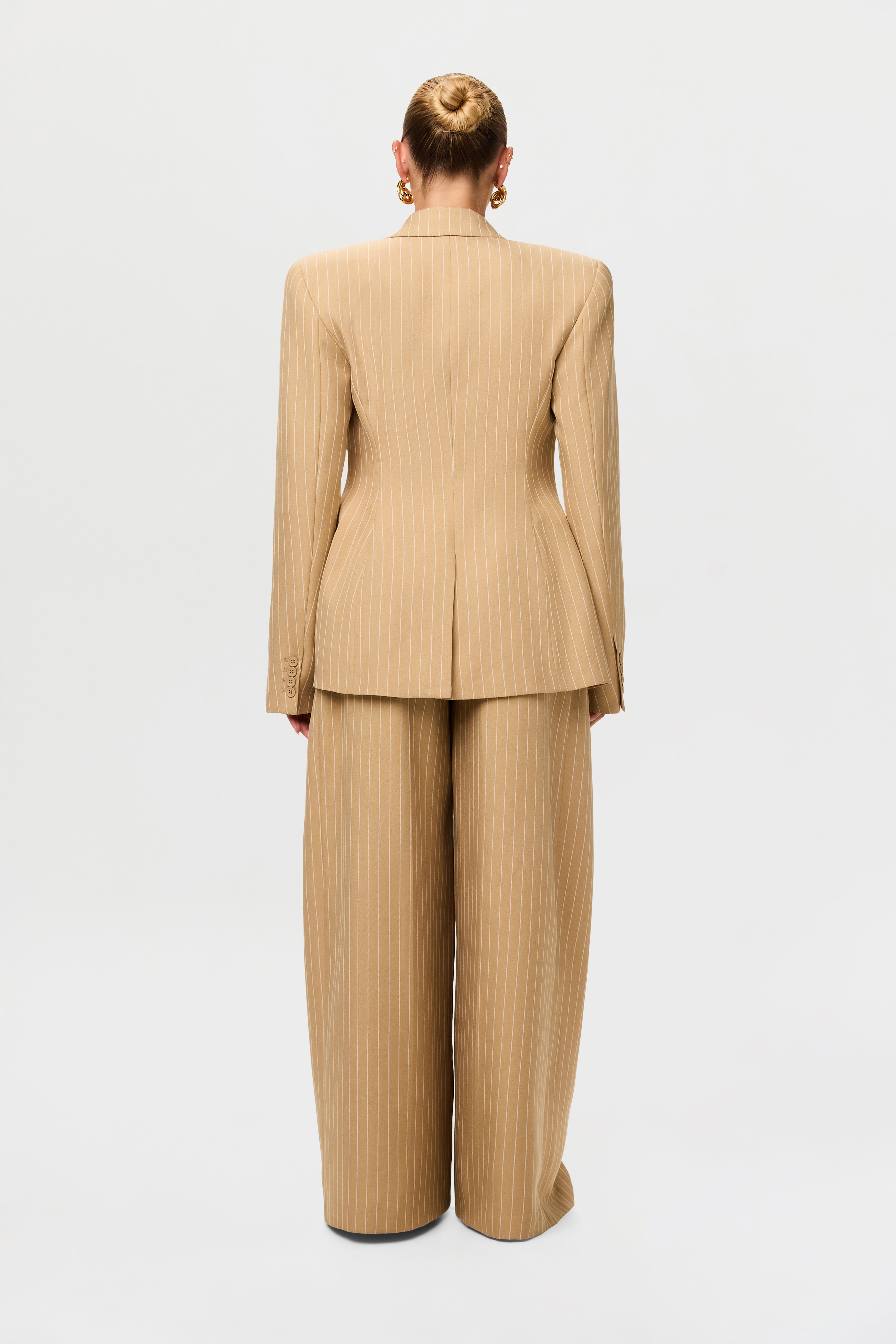 Suiting Pinstripe Wide-Leg Pant