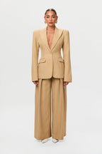 Suiting Pinstripe Wide-Leg Pant