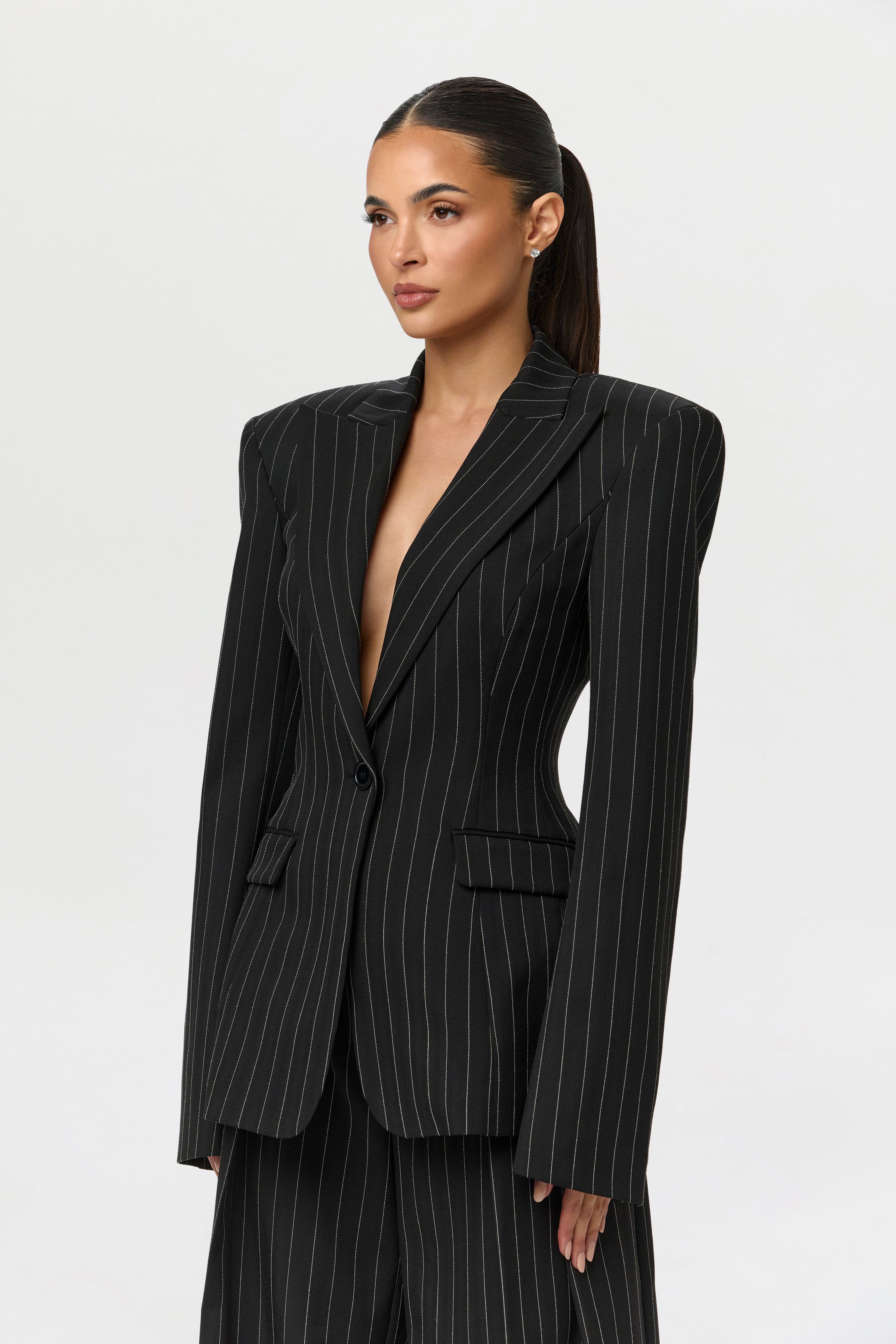 Pinstripe Suited Blazer