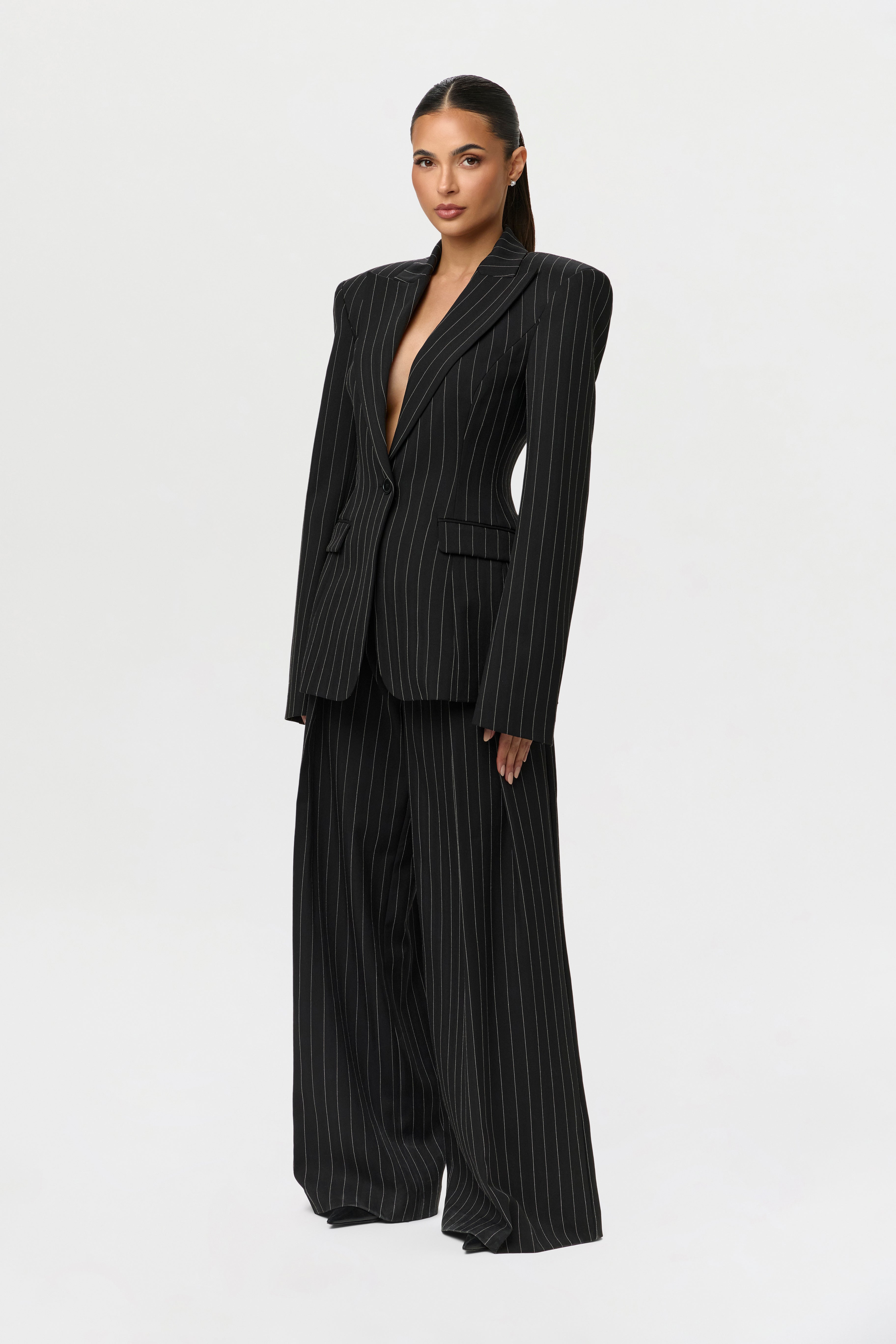 Pinstripe Suited Blazer