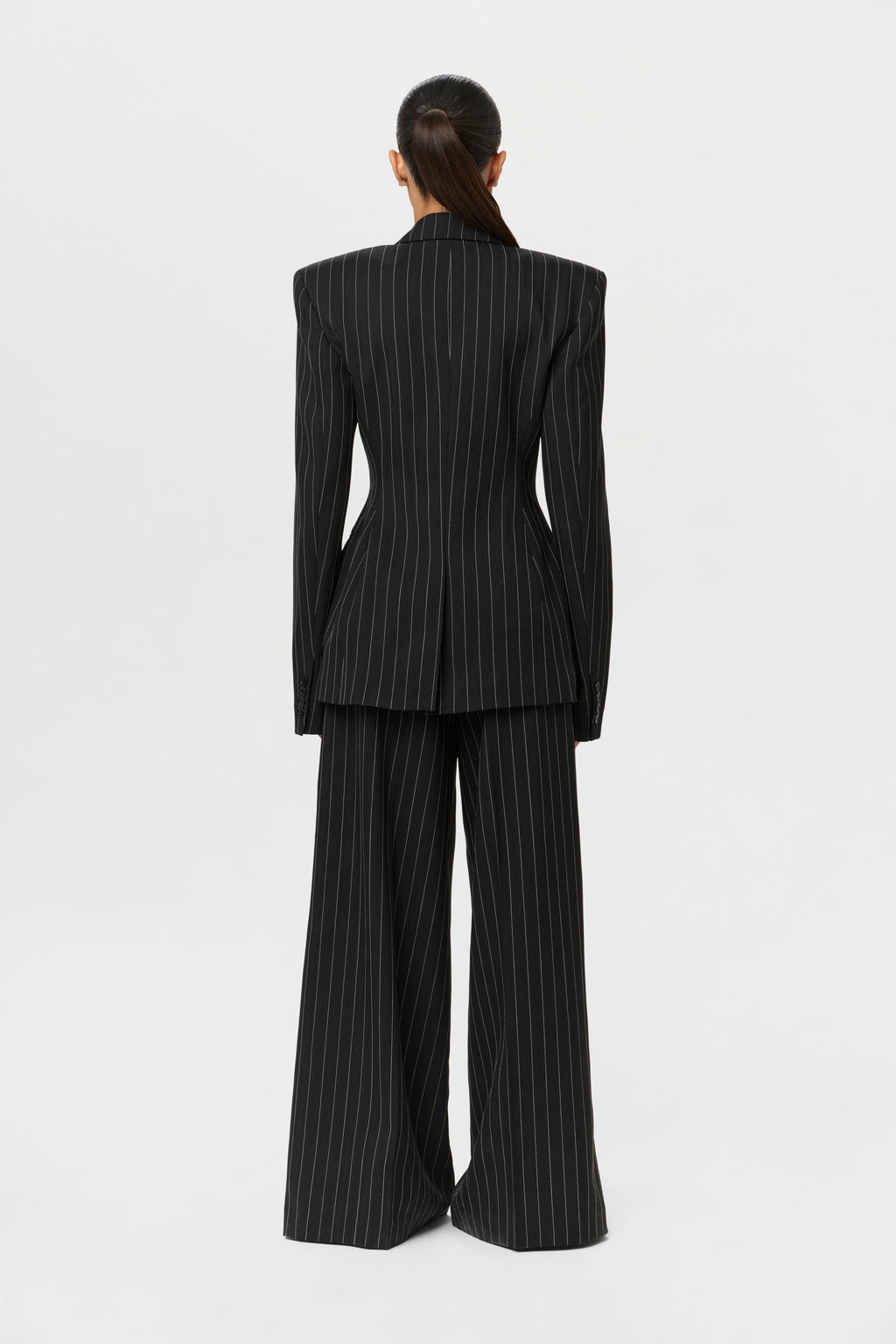 Suiting Pinstripe Wide-Leg Pant