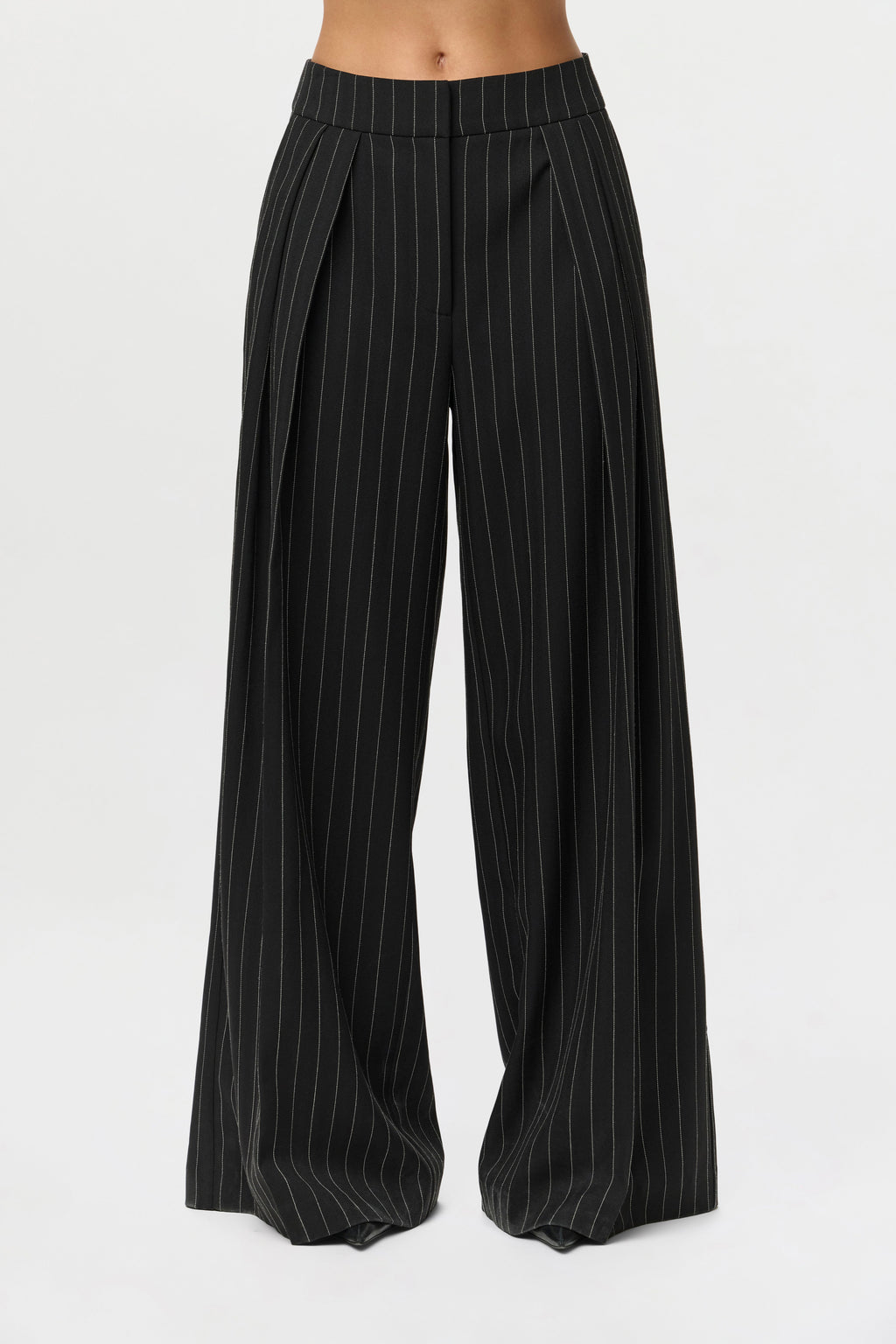 Suiting Pinstripe Wide-Leg Pant