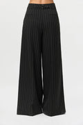 Suiting Pinstripe Wide-Leg Pant
