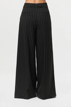 Suiting Pinstripe Wide-Leg Pant