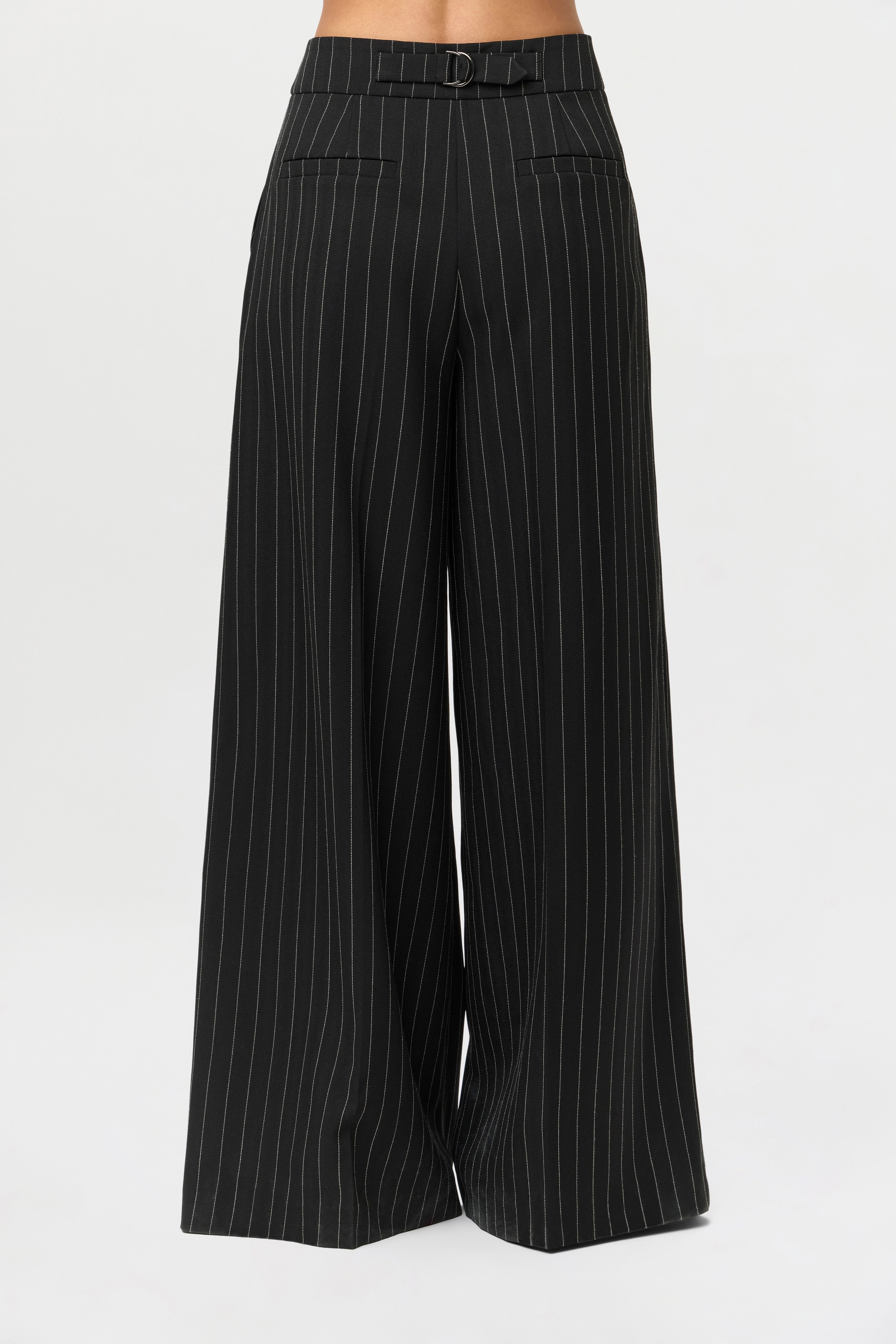 Suiting Pinstripe Wide-Leg Pant