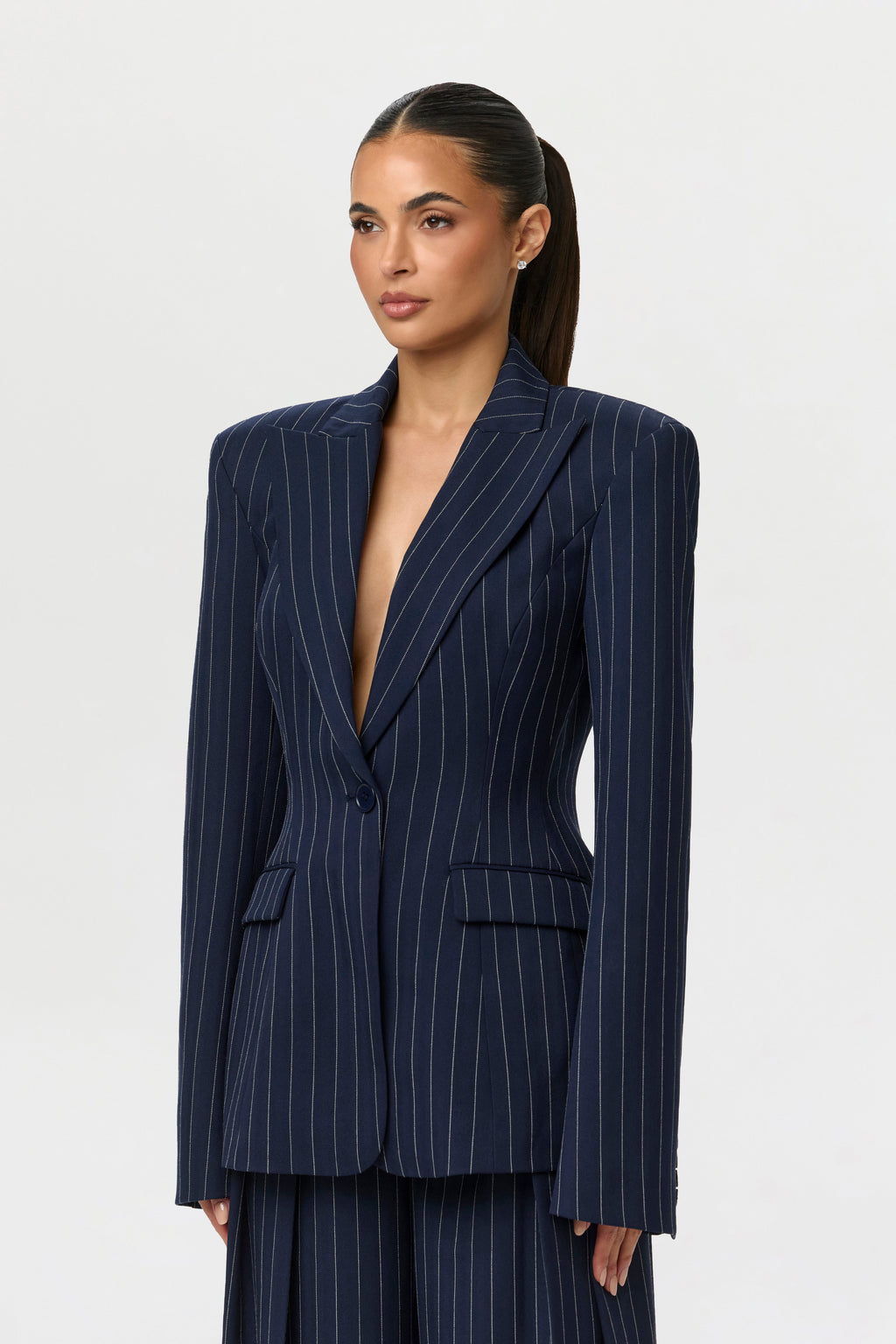 Pinstripe Suited Blazer