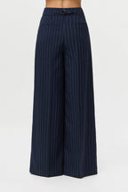 Suiting Pinstripe Wide-Leg Pant