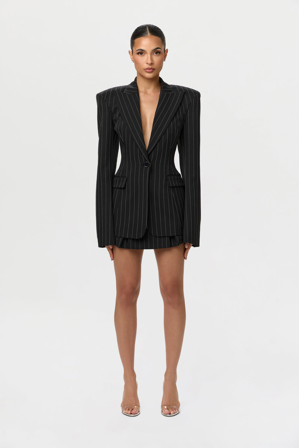 Pinstripe Suited Blazer