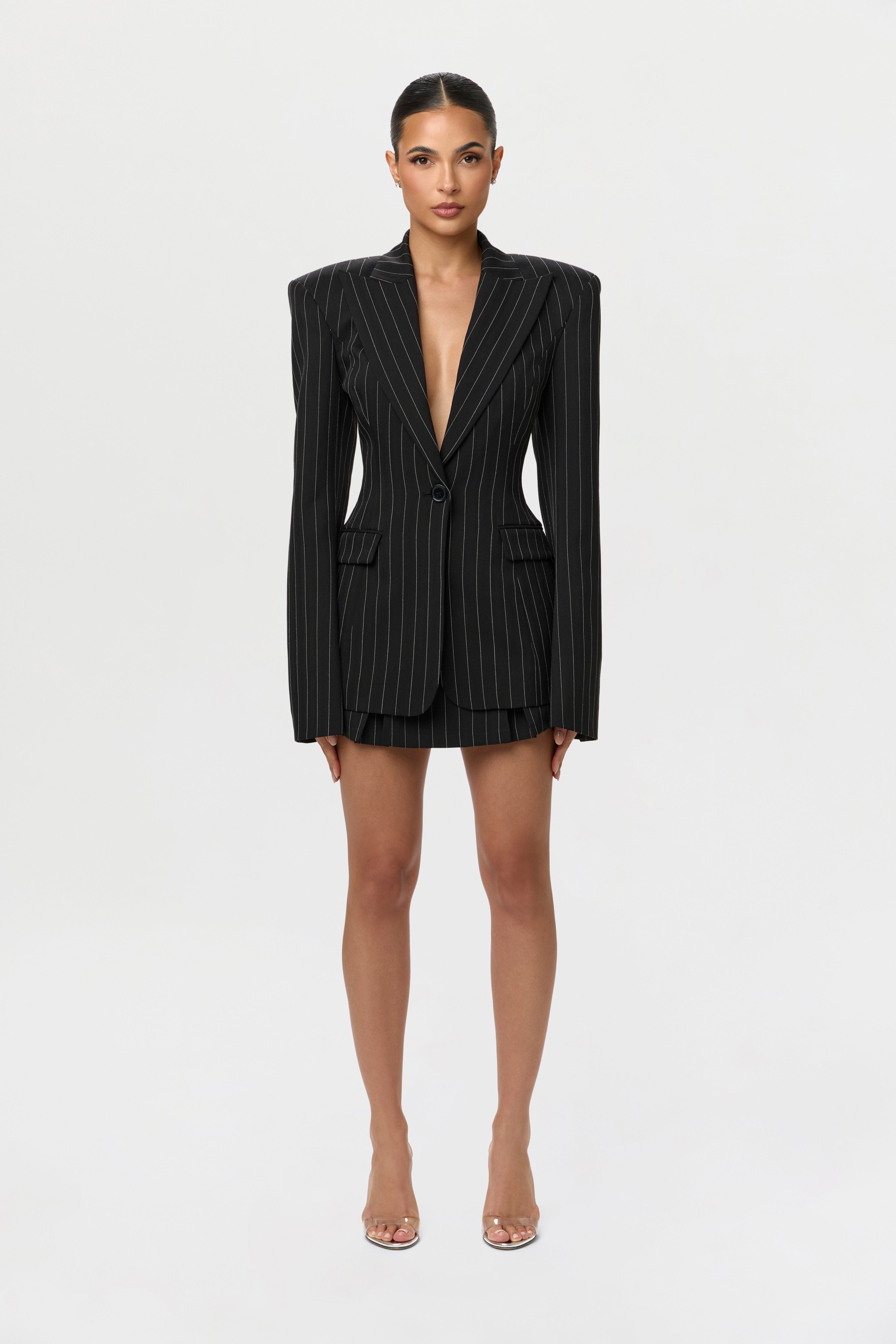 Pinstripe Suited Blazer