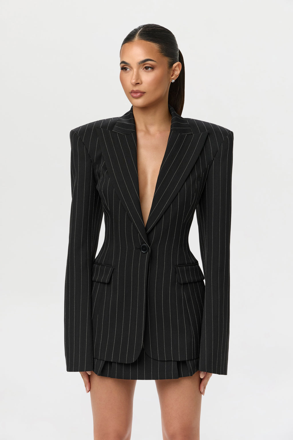 Pinstripe Suited Blazer